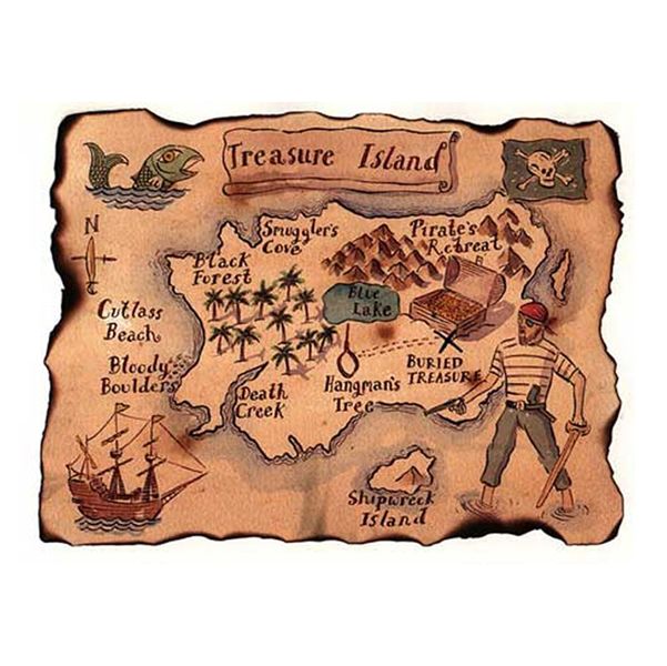 Вафельна картинка Карта Острова Скарбів 20х29 wk61 фото