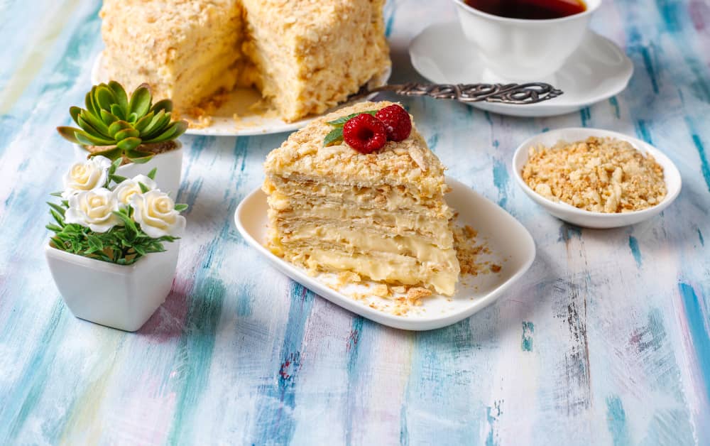 торт наполеон с заварным кремом - пошаговый рецепт українською